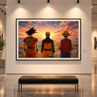 Poster Legends Unite – Goku x Naruto x Luffy