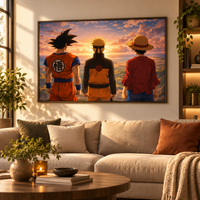 Poster Legends Unite – Goku x Naruto x Luffy
