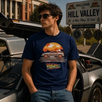 T-shirt Sunset DeLorean – Back to the Future Edition